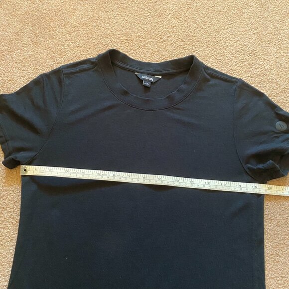 Allbirds Merino Wool Blend TrinoXO Sea Short Sleeve Tee Top Women's XS Black - Picture 5 of 6